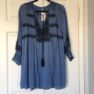Free People blue mid length dress